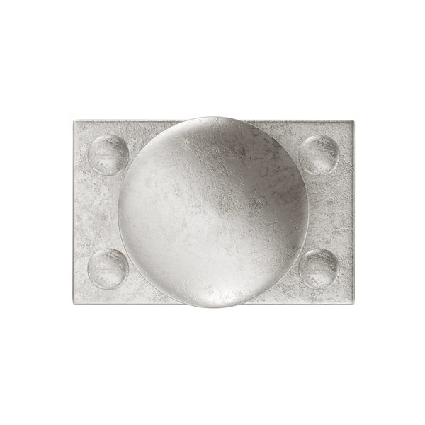 Bouton traditionnel rond de Richelieu, 1,5 po, nickel antique de Newcastle poli