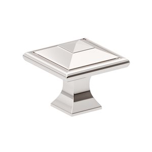 Richelieu Matera 1.5-in Polished Nickel Square Transitional Cabinet Knob (1-Pack)