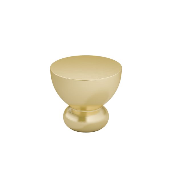 Richelieu 1.02-in Brushed Gold Round Contemporary Cabinet Knob (1-Pack)