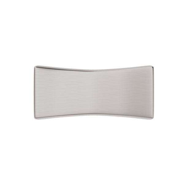 Bouton contemporain rectangulaire Vivara de Richelieu, 1,69 po, nickel brossé