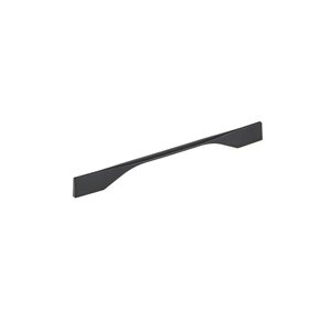 Richelieu Creston 8 13/16-in to 10 1/8-in (224 mm to 256 mm) Matte Black Cabinet Pull