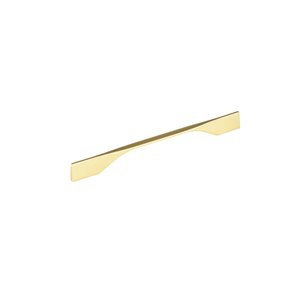 Richelieu Creston 8 13/16-in to 10 1/8-in (224 mm to 256 mm) Brushed Gold Cabinet Pull