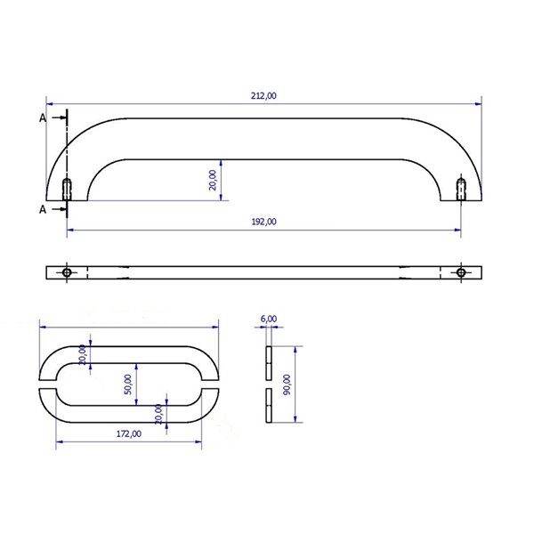 Richelieu 7 9/16-in (192 mm) Center-to-Center Chrome Contemporary Cabinet Pull