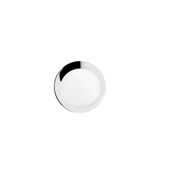 Bouton traditionnel rond Evanston de Richelieu, 1,25 po, chrome/blanc