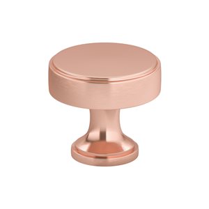 Bouton transitionnel rond Portici de Richelieu, 1,57 po, or rosé