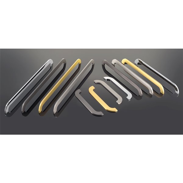 Richelieu 7 9/16-in (192 mm) Brushed Black Nickel Contemporary Cabinet Pull