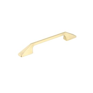 Richelieu 6 5/16-in (160 mm) Center-to-Center Satin Brass Contemporary Cabinet Pull