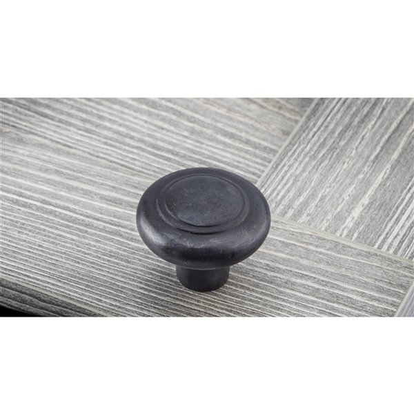 Bouton traditionnel rond Nevola de Richelieu, 1,38 po, bronze foncé