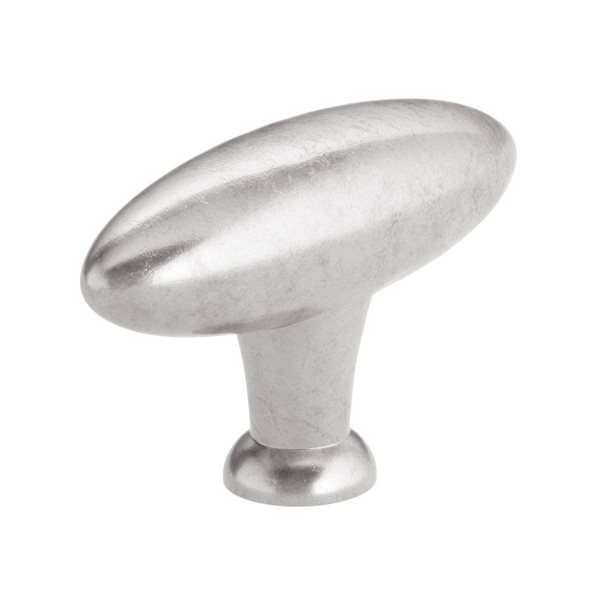 Richelieu 2.28-in Newcastle Antique Polished Nickel Oval Traditional Cabinet Knob (1-Pack)