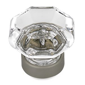 Richelieu Montreuil 1.3-in Matte Nickel/Clear Geometric Modern Cabinet Knob (1-Pack)