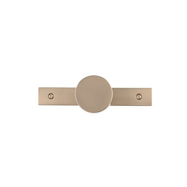 Bouton contemporain rond Cranston de Richelieu, 1,57 po, champagne bronze