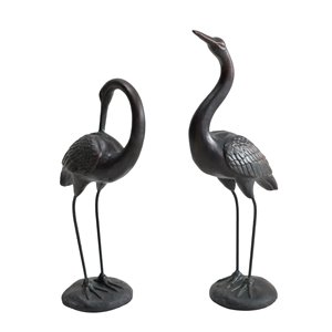 Sunjoy Husson Cast Aluminum Decorative Garden Crane Set - 30.12-in - Black - 2-Piece