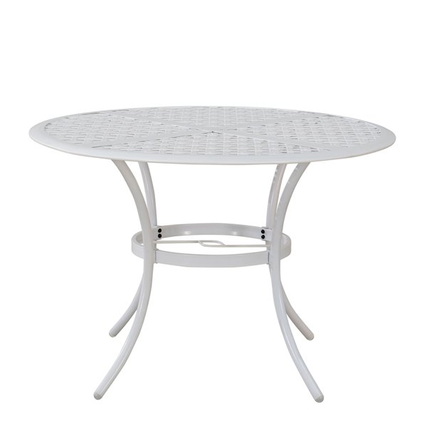 Sunjoy Paradise Patio Dining Set With Black Cushions White Aluminum 5 Piece A201004002 Rona - Sunjoy Patio Furniture Cushions Sunjoy Paradise Patio Dining Set With Black Cushions White Aluminum 5 Piece A201004002 Rona - Sunjoy Patio Furniture Cushions