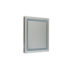 Sunjoy Luxury LED Mirror with Bluetooth Speaker - 30-in x 32.01-in - Silver