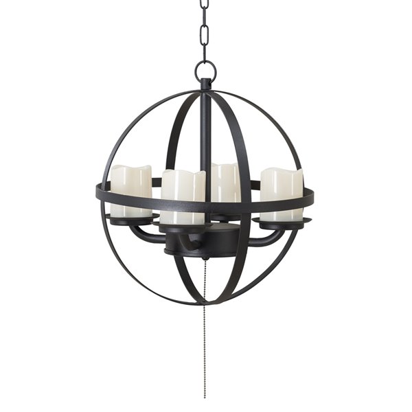 Sunjoy Spherical Outdoor Chandelier, Battery Operated Outdoor Hanging Lamps