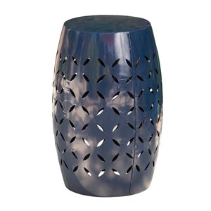Nobel House Lilac Outdoor 12-in Dark Blue Iron Side Table