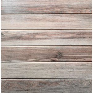 Dundee Deco Falkirk Jura II Peel and Stick 3D Wall Panel - Faux Planks - 28-in x 28-in - Beige and Pale Auburn - 5-Pack