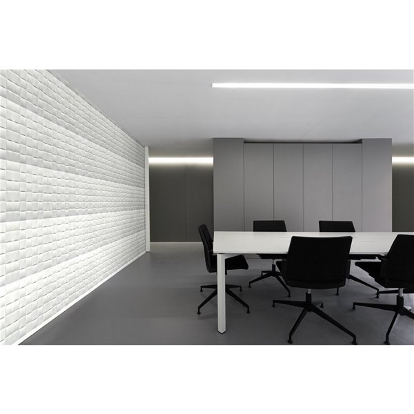 Dundee Deco Falkirk Jura II Peel and Stick 3D Wall Panel - Cubes - 28-in x 28-in - Off-White - 5-Pack