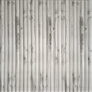 Dundee Deco Falkirk Jura II Peel and Stick 3D Wall Panel - Bamboo Shoots -28-in x 28-in - Off-White and Grey