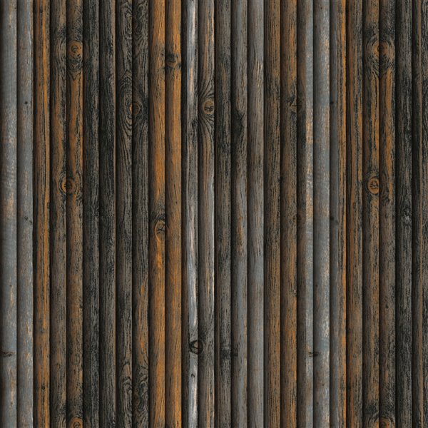 Dundee Deco Falkirk Jura II Peel and Stick 3D Wall Panel - Faux Wood - 28-in x 28-in - Charcoal/Blue/Orange - 5-Pack