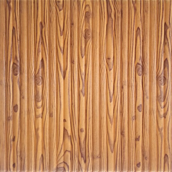 Dundee Deco Falkirk Jura II Peel and Stick 3D Wall Panel - Faux Wood - 28-in x 28-in - Brown and Orange - 5-Pack