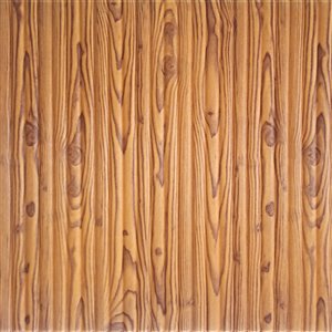 Dundee Deco Falkirk Jura II Peel and Stick 3D Wall Panel - Faux Wood - 28-in x 28-in - Brown and Orange - 5-Pack