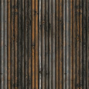 Dundee Deco Falkirk Jura II Peel and Stick 3D Wall Panel - Faux Wood - 28-in x 28-in - Charcoal, Blue and Orange