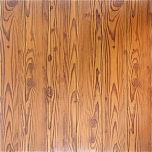 Dundee Deco Falkirk Jura II Peel and Stick 3D Wall Panel - Faux Wood - 28-in x 28-in - Brown