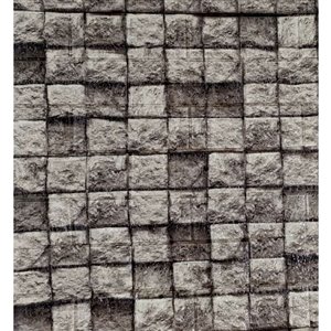 Dundee Deco Falkirk Jura II Peel and Stick 3D Wall Panel - Cubes - 28-in x 30-in - Charcoal Grey