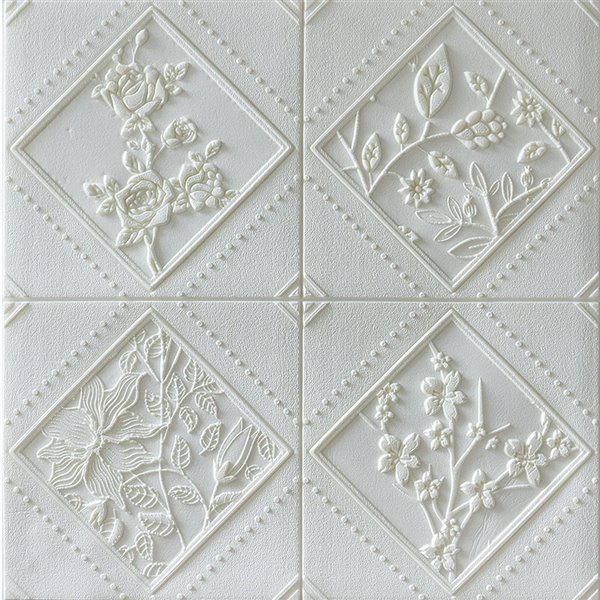 Dundee Deco Falkirk Jura II Peel and Stick 3D Wall Panel Flowers in