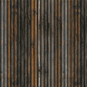 Dundee Deco Falkirk Jura II Peel and Stick 3D Wall Panel - Faux Wood - 28-in x 28-in - Charcoal/Blue/Orange - 10-Pack