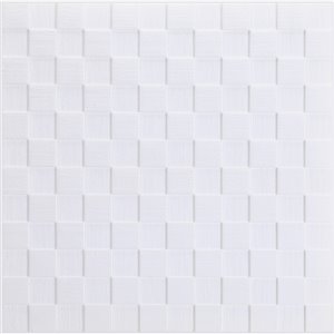 Dundee Deco Falkirk Jura II Peel and Stick 3D Wall Panel - Cubes - 28-in x 28-in - White