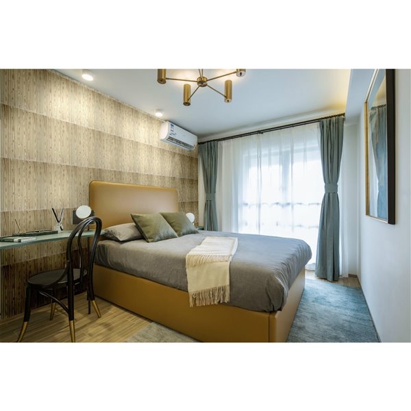 Dundee Deco Falkirk Jura II Peel and Stick 3D Wall Panel - Faux Wood - 28-in x 28-in - Yellow, Green and Brown