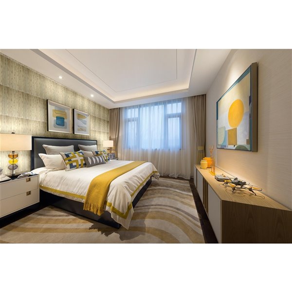 Dundee Deco Falkirk Jura II Peel and Stick 3D Wall Panel - Faux Wood - 28-in x 28-in - Yellow, Green and Brown