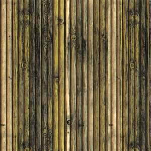 Dundee Deco Falkirk Jura II Peel and Stick 3D Wall Panel - Faux Wood - 28-in x 28-in - Charcoal, Beige and Yellow