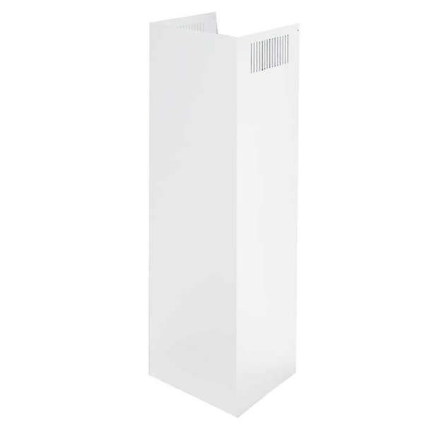 Turin La Bella Range Hood Chimney Extension for 10-ft Ceilings - Stainless Steel - 36-in - White