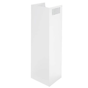 Turin La Bella Range Hood Chimney Extension for 10-ft Ceilings - Stainless Steel - 36-in - White