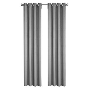 Panneau de rideau simple à anneaux Princeton par North Home, 96 po, gris argenté
