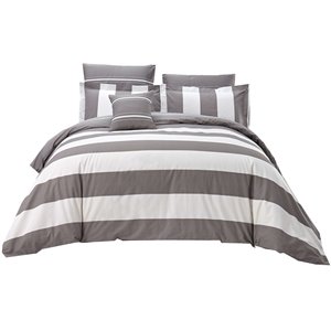 Ensemble de housse de couette Melody de North Home pour très grand lit, 7 pièces