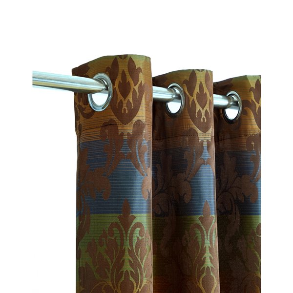 North Home Spencer Single Curtain Panel - Grommet - 96-in - Coffee