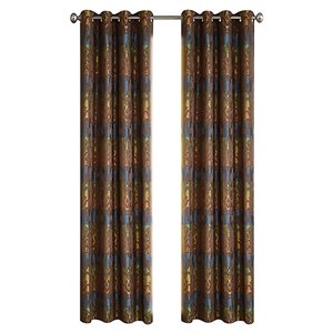 North Home Spencer Single Curtain Panel - Grommet - 96-in - Coffee