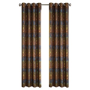 Panneau de rideau simple à anneaux Spencer par North Home, 96 po, café