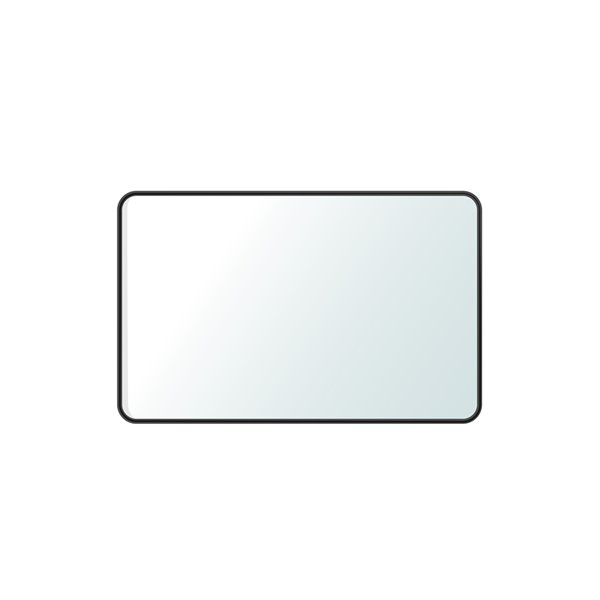 Miroir décoratif rectangulaire Mia de Jade Bath, 47,24 po x 29,92 po, noir mat