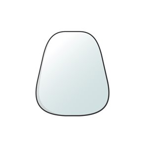 Jade Bath Shay Decorative Mirror - 18.9-in x 16.54-in - Matte Black