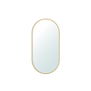 Jade Bath Rae Oval Decorative Mirror - 47.24-in x 23.62-in - Brushed Gold