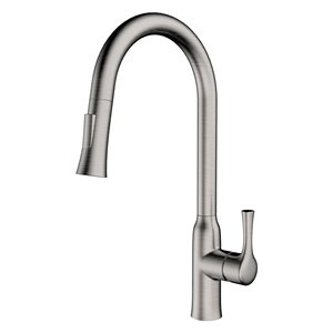 Jade Bath Parker Brushed Nickel 1-Handle Deck Mount Kitchen Sink Faucet