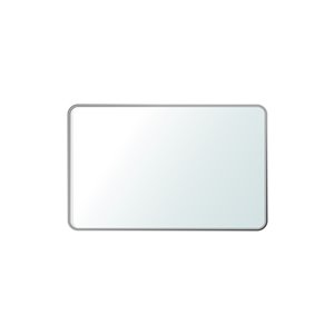 Jade Bath Mia Rectangular Decorative Mirror - 47.24-in x 29.92-in - Polished Chrome