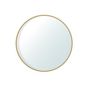 Miroir décoratif rond Dex de Jade Bath, 30 po x 30 po, or brossé