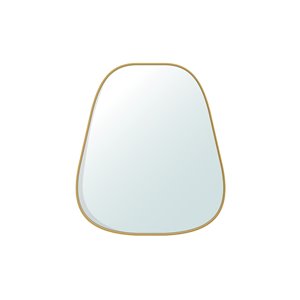 Jade Bath Shay Decorative Mirror - 18.9-in x 16.54-in - Brushed Gold