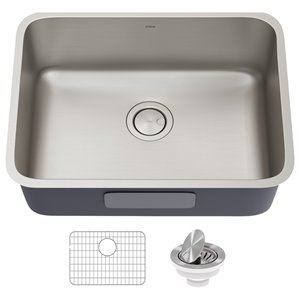 Kraus Undermount Single Bowl Sink - Stainless Steel - 25-in